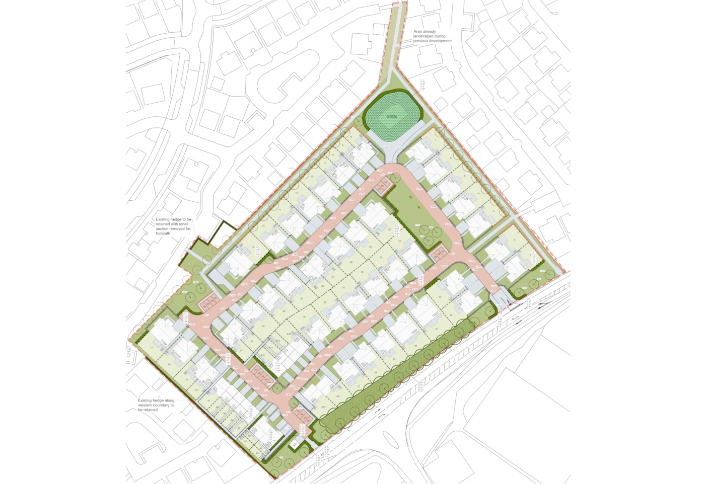 Camps Field residential landscape design, East Calder West Lothian — Cala Homes